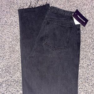 Black straight leg jeans